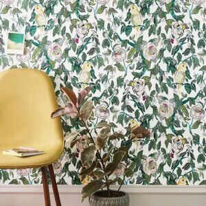 2 Rolls of Opalhouse Alfama Canary Green Floral Peel & Stick Wallpaper NWT